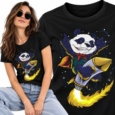 DAMSKA KOSZULKA ŚMIESZNA KIDS PANDA